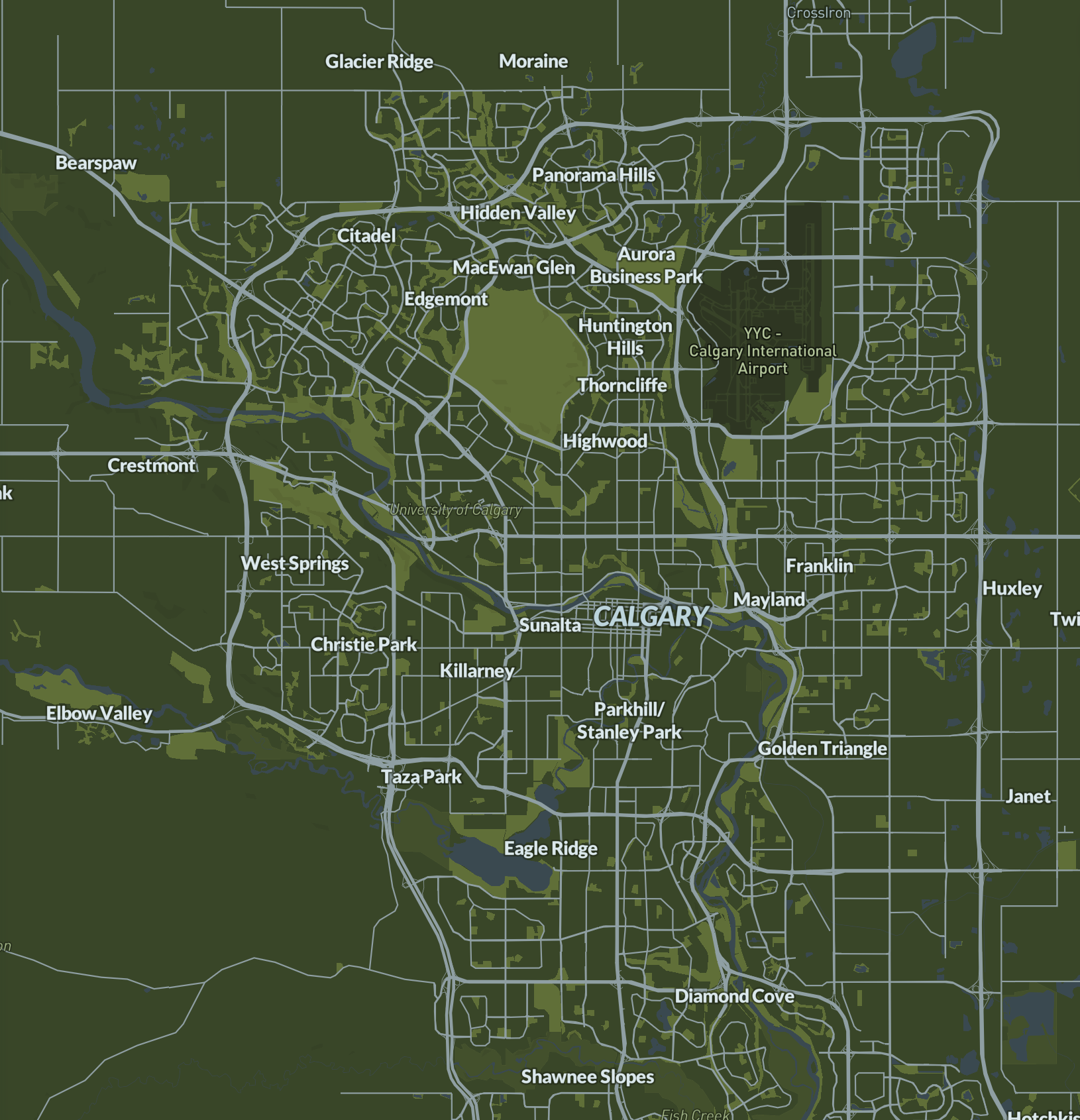A screenshot of a zoomed out perspective while experimenting in Mapbox.