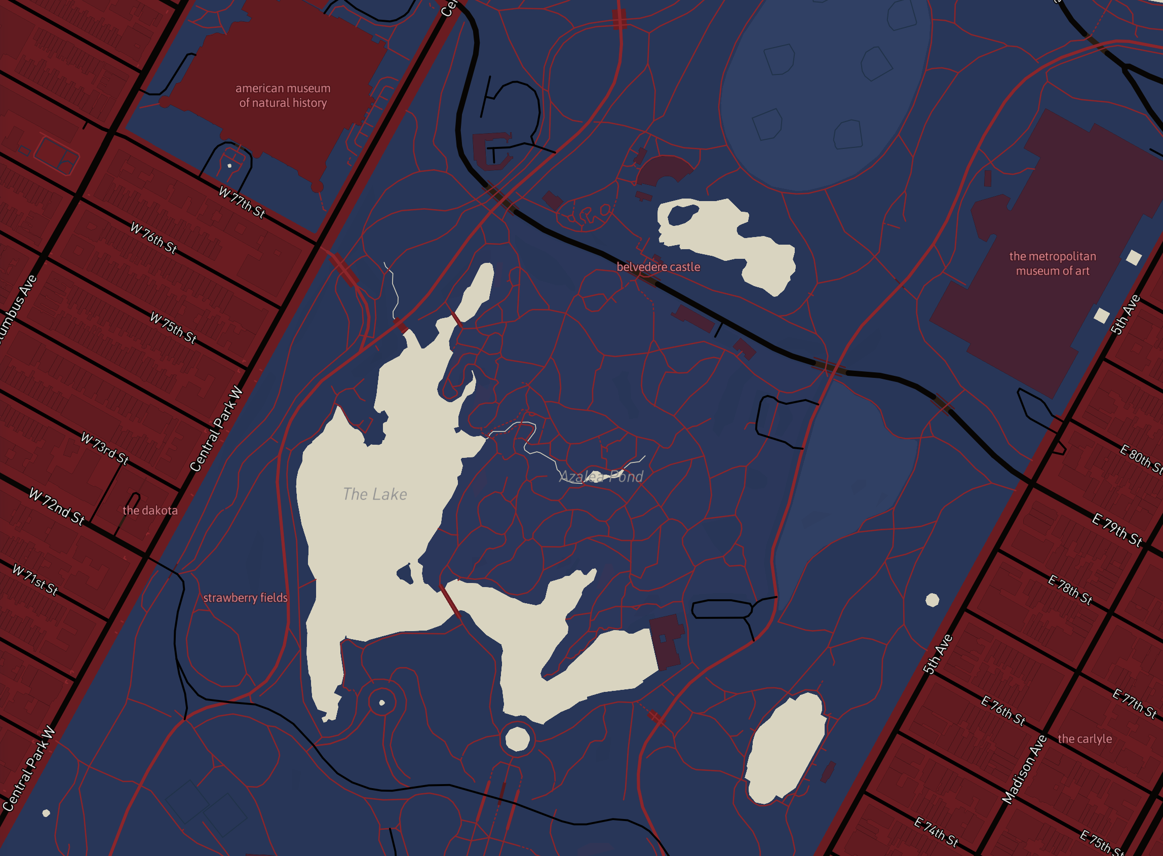 A screenshot of details explored in Mapbox.