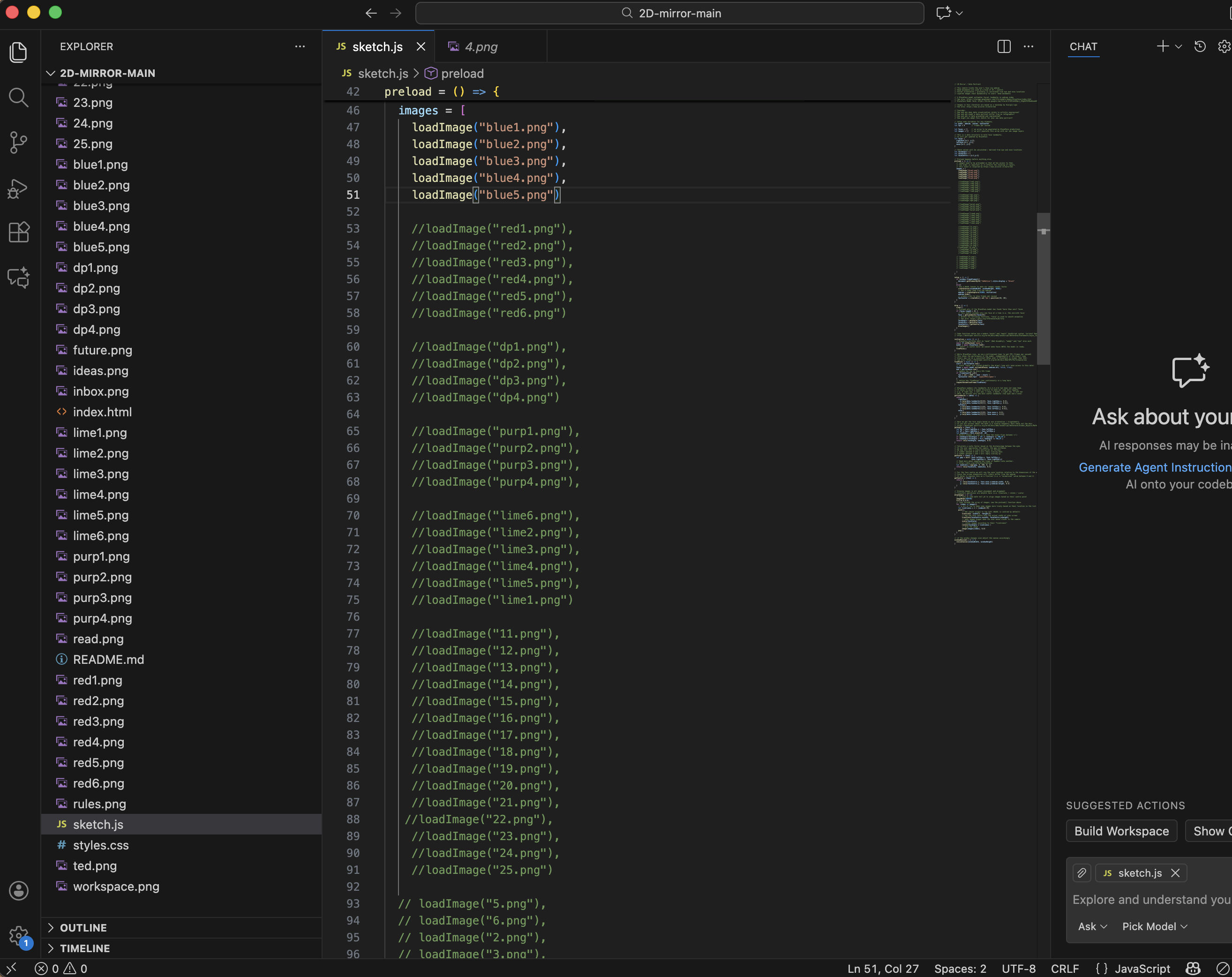 A screenshot of the different designs in Visual Studio Code.