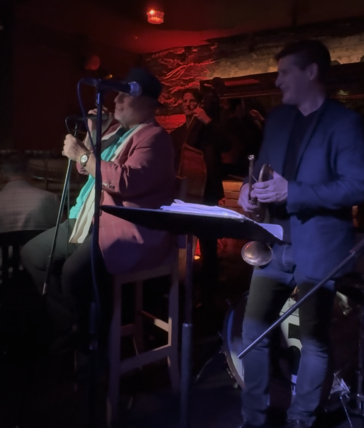 Sounds of a jazz bar in October of 2025. The picture is screenshotted from the video the audio is from.